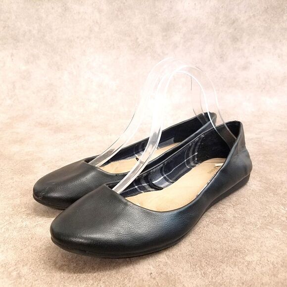 Basic Editions Womens Size 9 Black Slip On Ballet Flats - Picture 3 of 11